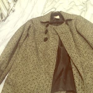 Black and white to the hip jacket